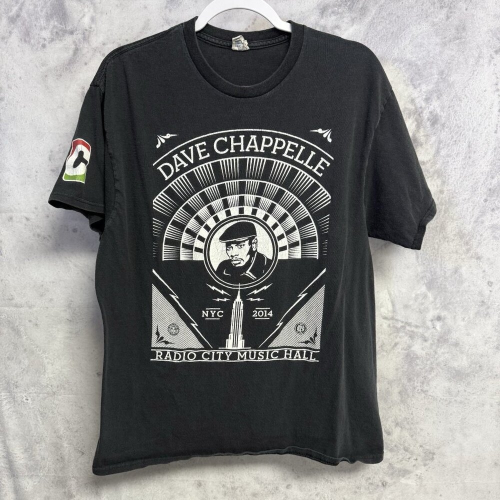 Dave Chappelle T Shirt Mens Large NYC Radio City Music Hall 2014 Comedy Tour